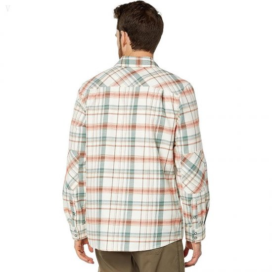 L.L.Bean Katahdin Performance Flannel Shirt Plaid Sailcloth/Sea Green ID-OlwrbFfO