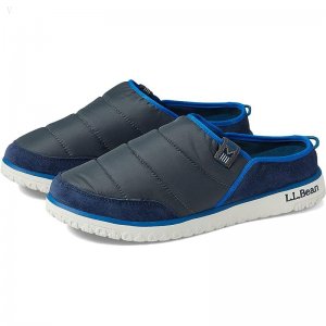 L.L.Bean Mountain Classic Quilted Slide Nautical Navy/Shale Gray ID-8lj5NcH2