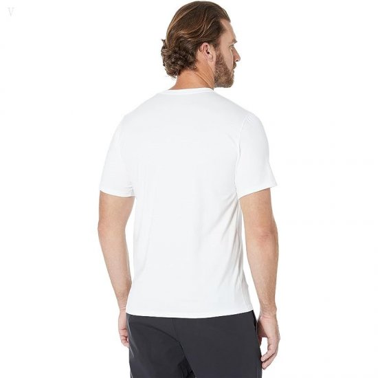L.L.Bean Comfort Stretch Pima Short Sleeve Tee Shirt White ID-5zeeK7nm