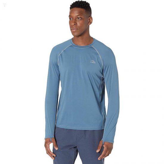 L.L.Bean Swift River Cooling Rashguard Regular Iron Blue ID-DPuiZEbI