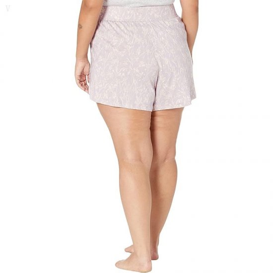 L.L.Bean Plus Size Restore Sleep Shorts Print Lilac Mist Print ID-WLHXXFQn