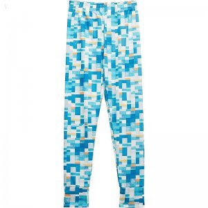 L.L.Bean Wicked Warm Midweight Underwear Bottoms Print (Big Kids) Astral Blue Geo ID-QAFAIIVz