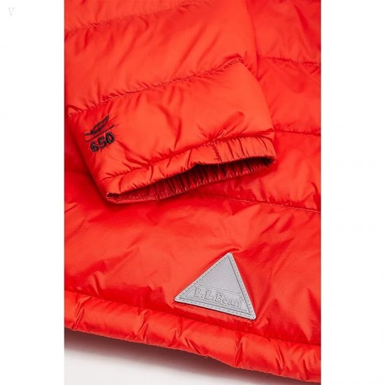 L.L.Bean Ultralight 650 Down Jacket (Big Kids) Vibrant Red ID-AFGYELgc