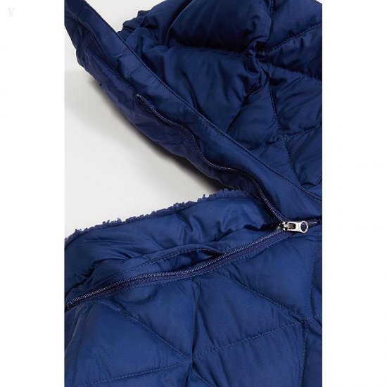 L.L.Bean Bean\'s Down Jacket Color-Block (Big Kids) Pink Berry ID-USMKtjj7