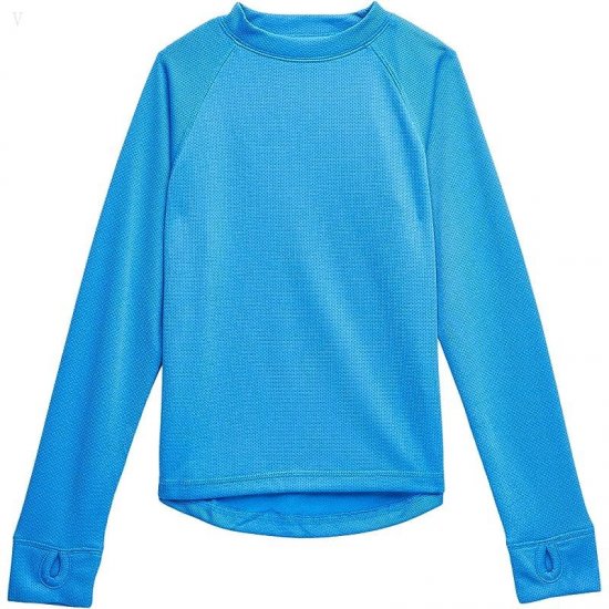 L.L.Bean Wicked Warm Midweight Underwear Top (Big Kids) Cobalt Sea ID-4t5iYACJ