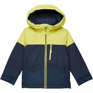 L.L.Bean Wildcat Water Resistant Ski Jacket (Big Kids) Citron/Carbon Navy ID-ayaoxkDu