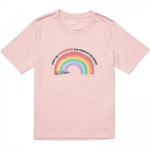L.L.Bean Graphic Tee Glow in the Dark (Big Kids) Blush Rainbow ID-z78S7Zss