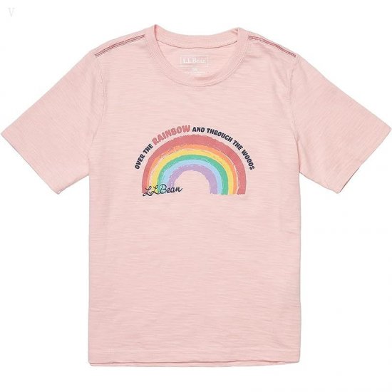 L.L.Bean Graphic Tee Glow in the Dark (Big Kids) Blush Rainbow ID-z78S7Zss