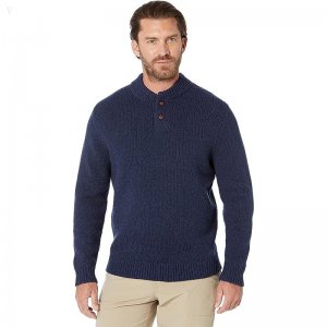 L.L.Bean Classic Ragg Wool Henley Nautical Navy ID-n5qtiMlX