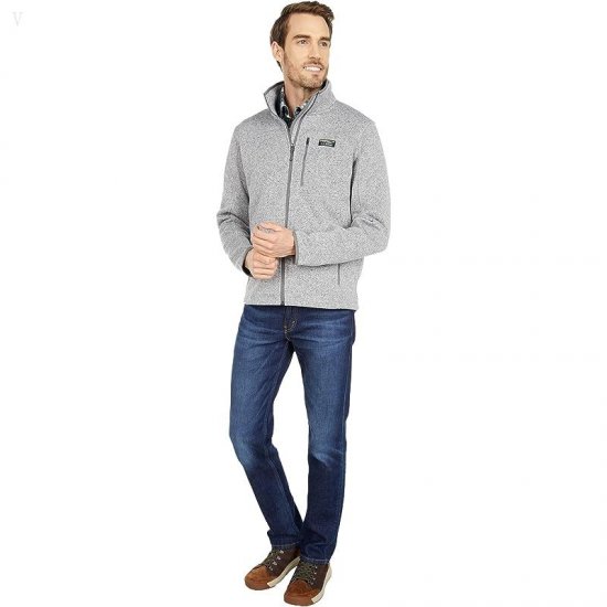 L.L.Bean Sweater Fleece Full Zip Jacket Grey Heather ID-VJ9UOc7O