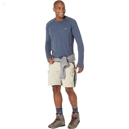 L.L.Bean Midweight Base Layer Crew Long Sleeve - Tall Carbon Navy ID-j2Zhmlmo