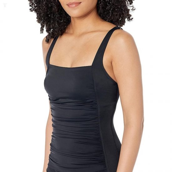 L.L.Bean BeanSport Square Neck Tanksuit Black ID-APLVtUSd