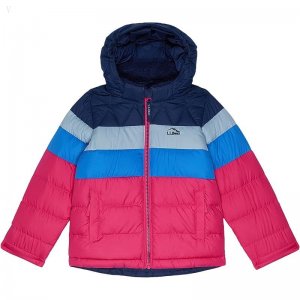 L.L.Bean Bean's Down Jackets Color-Block (Little Kids) Pink Berry ID-UOWrlOUx