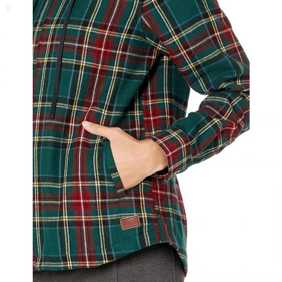 L.L.Bean Scotch Plaid Flannel Relaxed Fit Hoodie Princess Mary ID-9SXnWyKd