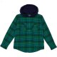L.L.Bean Fleece Lined Flannel Shirt Hooded Plaid (Little Kids) Rainforest ID-oSj6s3Az