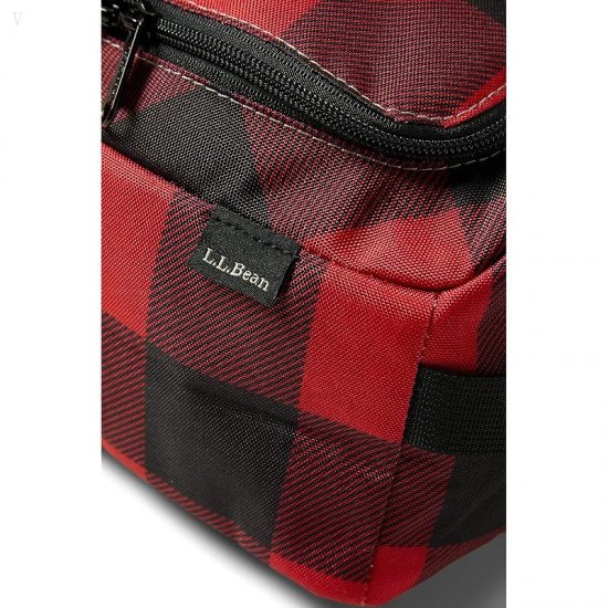 L.L.Bean Personal Organizer Toiletry Kit Print Red Buffalo Plaid ID-fwkMYRWS