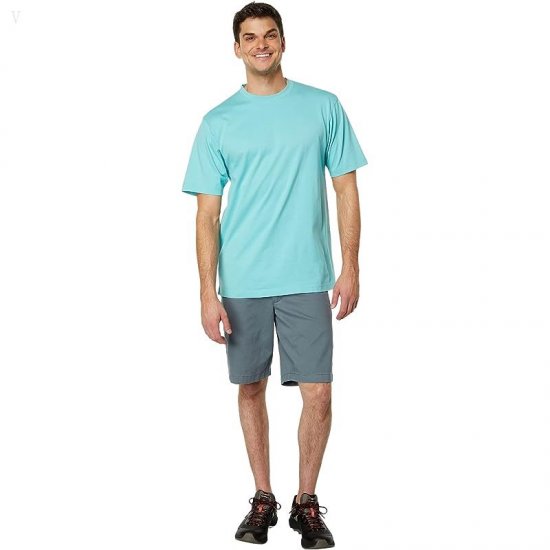 L.L.Bean Carefree Unshrinkable T-Shirt without Pocket Short Sleeve Sea Aqua ID-2q5l0Pyg