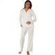 L.L.Bean Super Soft Shrink-Free Button Front Pajama Set Stripe Pastel Lilac ID-sQn49oxR