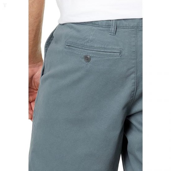 L.L.Bean Lakewashed Stretch Khaki Standard Fit Shorts Storm Gray ID-vFo4AmDb