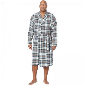 L.L.Bean Scotch Plaid Flannel Robe - Tall Indigo Tartan ID-47UYJQuT