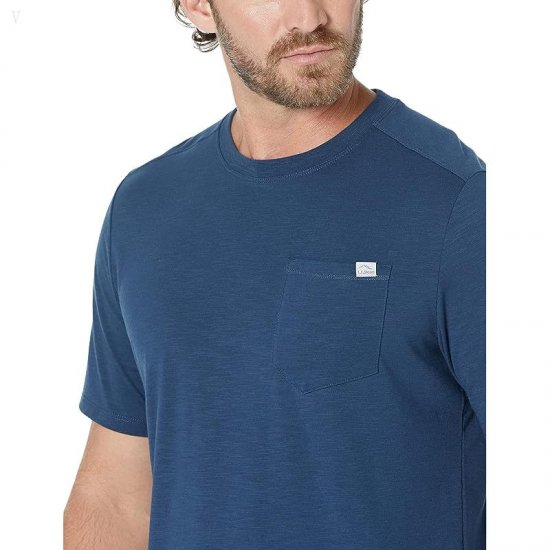 L.L.Bean Explorer Slub Tee Short Sleeve - Tall Nautical Navy ID-Yl4QYZk2