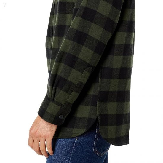 L.L.Bean Chamois Shirt Plaid Regular Forest Shade ID-7ewbbsRW