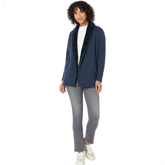 L.L.Bean 1912 Sherpa-Lined Cardigan Classic Navy ID-ufJk8PQv