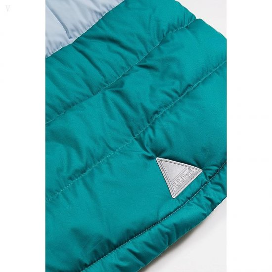 L.L.Bean Bean\'s Down Jacket Color-Block (Big Kids) Warm Teal ID-vndr8XvS