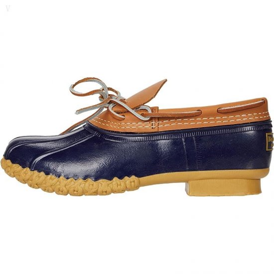 L.L.Bean Bean Boots Rubber Moc Tan/Navy ID-MYRe99Jv