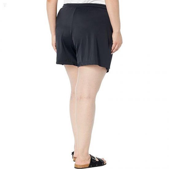 L.L.Bean Plus Size BeanSport Pull-On Shorts Black ID-reK8j71z