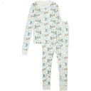 L.L.Bean Organic Cotton Fitted Pajamas (Big Kids) Cream Hiking Animals ID-i4rplgbD