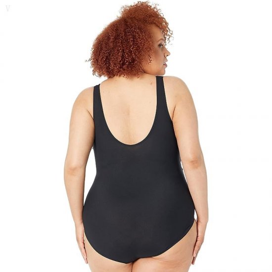 L.L.Bean Plus Size Slimming Swimwear Tank Suit Black ID-nmlKEhw3