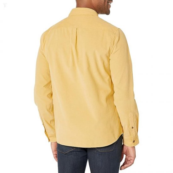 L.L.Bean Signature Microwale Corduroy Shirt Regular Buff Yellow ID-Gzc8DHEc