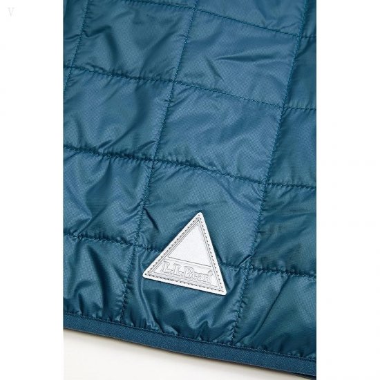 L.L.Bean Primaloft Packaway Jacket Color-Block (Little Kids) Sail Blue ID-jEWVuZEH