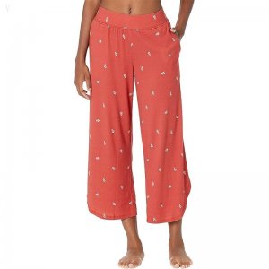 L.L.Bean Petite Restore Sleep Pants Print Deep Coral Print ID-jC1GQLg8