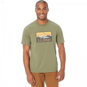 L.L.Bean Hunter's Graphic Tee Deep Olive ID-S30SOWtu