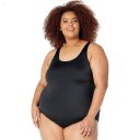 L.L.Bean Plus Size BeanSport Scoop Neck Tanksuit Black ID-dip25AS4