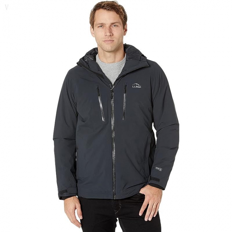 L.L.Bean Waterproof Primaloft Packaway Jacket Black ID-8t2rlPpi - Click Image to Close