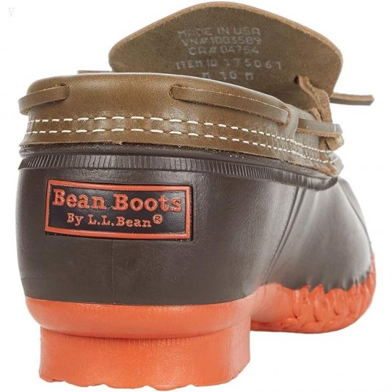 L.L.Bean Bean Boots Rubber Moc Field Olive/Bean Boot Brown/Sail Orange ID-DSDX0eFx
