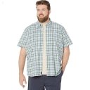 L.L.Bean Comfort Stretch Chambray Shirt Short Sleeve Traditional Fit Plaid Light Everglade ID-yr6VqjHX