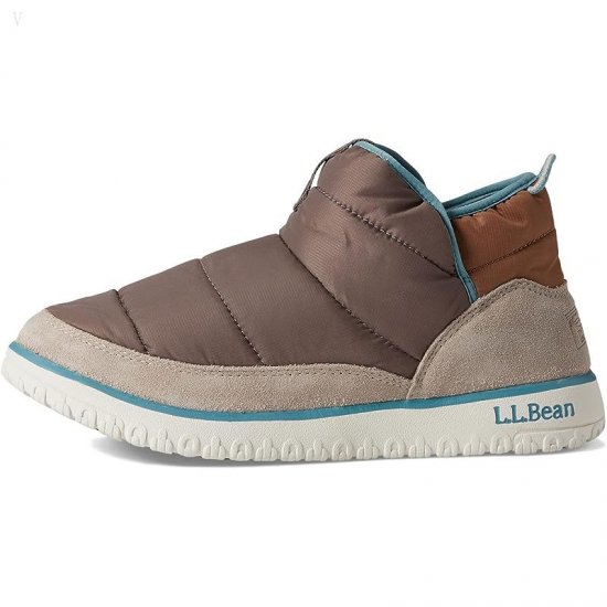 L.L.Bean Mountain Classic Quilted Bootie Gray Birch/Taupe Brown ID-ejZH4t4N