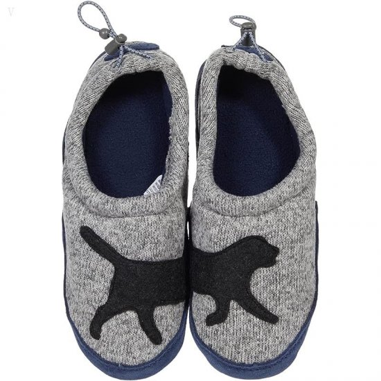 L.L.Bean Sweater Fleece Slipper Motif (Toddler/Little Kid/Big Kid) Gray Heather Dog ID-FlJVEKID