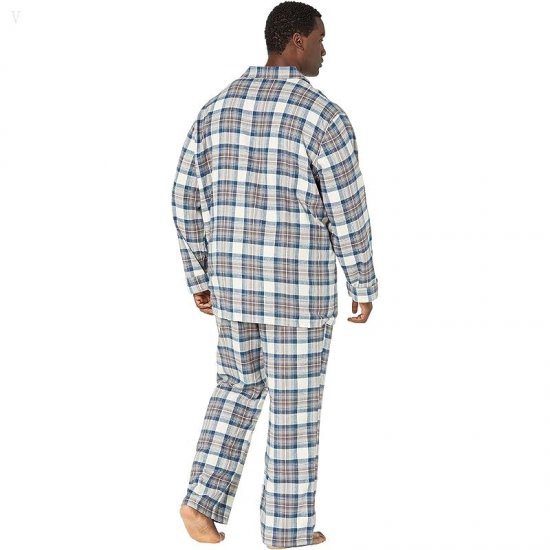 L.L.Bean Scotch Plaid Flannel Pajamas Tall Indigo Tartan ID-dPrYeTHv