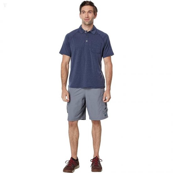 L.L.Bean Everyday SunSmart Polo Short Sleeve Carbon Navy ID-ga5xXOoO