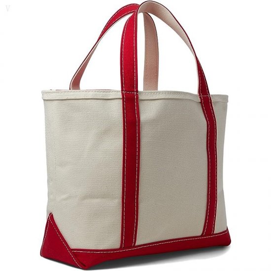 L.L.Bean Zip Top Boat and Tote Medium Red Trim ID-foYKXQTT