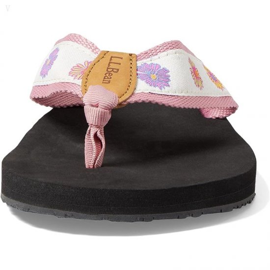 L.L.Bean Classic Maine Isle Flip-Flop 3 Motif Field Rose/Zinnia ID-kFYRNE1G