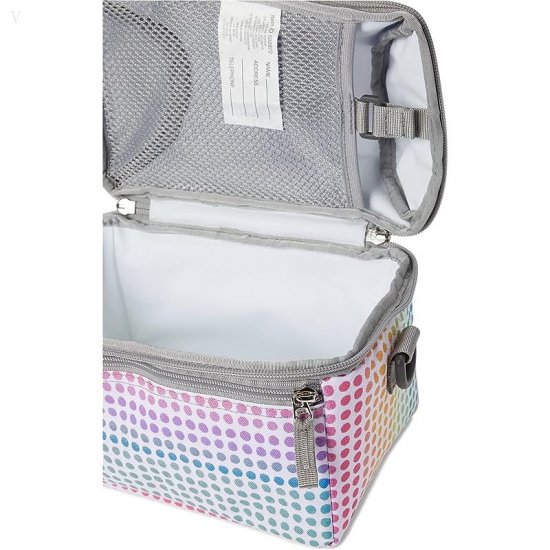 L.L.Bean Flip Top Lunch Box III Print Rainbow Dots ID-sSPEueCV