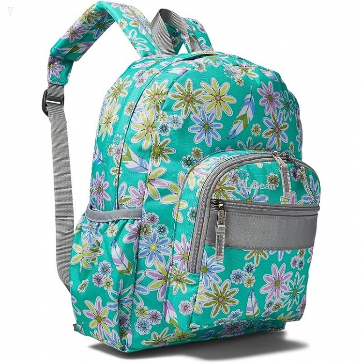 L.L.Bean Kids Junior Backpack Print Clear Emerald Lazy Daisy ID-tRd0awKX - Click Image to Close
