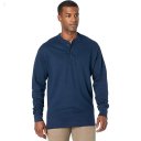 L.L.Bean River Driver Shirt Long Sleeve Henley Regular Bright Navy Heather ID-hIkqjE6d