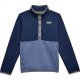 L.L.Bean Quilted Snap 1/4 Pullover (Little Kids) Nautical Navy/Vintage Indigo ID-FO0O2C81